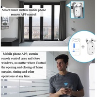 Motor Inteligente para Cortinas WiFi Tuya, Robot Automático para Abrir Cortinas, Control Remoto por Aplicación, Configuración de Temporizador, Sensor de Temperatura y Luz