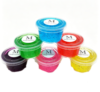 Slime Kristal Multiwarna Model M, Lem Berbusa Bahan PVA, Slime Elastis Beraroma, Mainan Sensorik Kreatif untuk Mengurangi Stres