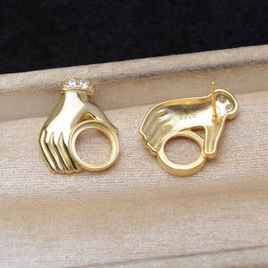 DIY Accessories S925 <b>Silver</b> Pearl Jewelry Gold Plating 19.8-20 Mabei Empty Tray 15.2 Mabei 15.5 Mabei Set 6118 3mm Plated <b>Bag</b> - Product Image 3