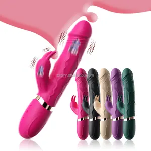 Heißes Weibliches Spielzeug sexuell wiederaufladbar groß Sex Kaninchenvibrator Klitorismassage G-Punkt realistischer Dildo-Vibrator