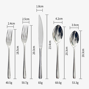 Ensemble de couverts haut de gamme en acier inoxydable 304, couteau, fourchette, cuillère, pour hôtel et restaurant - Product Image 4