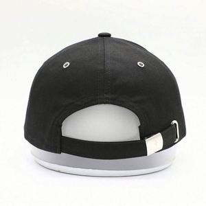 Manufacture Custom 6 Panel Mens <b>Plain</b> Black Embroidery Logo Baseball <b>Caps</b> - Product Image 5