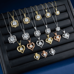 Collar con Colgante <span class=keywords><strong>de</strong></span> Doble Corazón <span class=keywords><strong>de</strong></span> Lujo con Diamante Moissanita <span class=keywords><strong>de</strong></span> 5 Quilates, Chapado en Oro <span class=keywords><strong>de</strong></span> 14K, Plata S925, VVS 1-5ct, para Mujer - Product Image 6