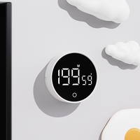 Drehbarer Countdown-Uhr Umweltfreundlicher Modischer Küchen-Magnettimer LED-Anzeige Touch-Steuerung AAA-Batterie Kochen Lernen