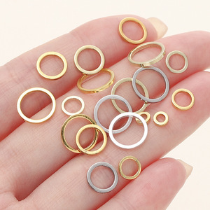 Copper Plated Gold Closed Loop <b>Rings</b> For Necklace Making DIY Jewelry Accessories Round Findings 18K Finish - Product Image 3