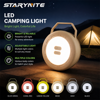 Lampu Camping LED 2-in-1 Isi Ulang dengan Lampu Tali Peri yang Dapat Ditarik, Tahan Air, Lampu Gantung Tenda Luar Ruangan
