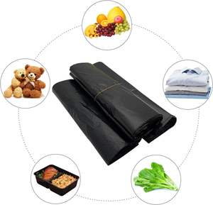 Asas de bolsas de plástico inspiradas en camisetas personalizables impresas en Flexo negro de grado alimenticio para exposición de supermercado compras minoristas - Product Image 6