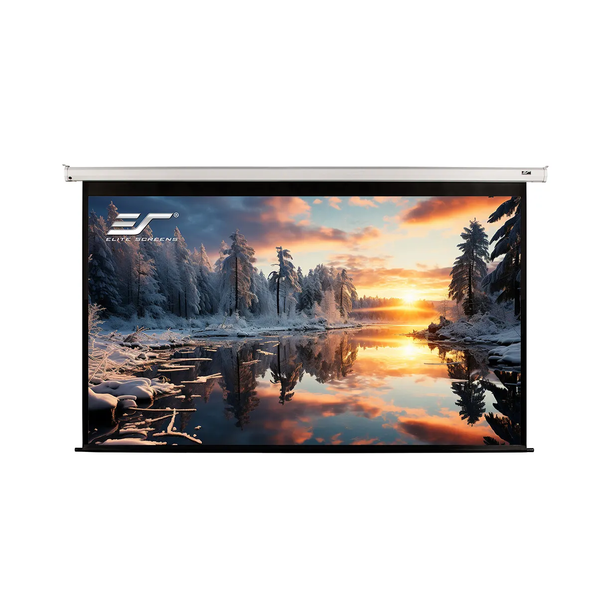 Elite ekranlar projeksiyon perdesi elektronik motorlu projektör için 135 inç beyaz ekran yukarı çekin