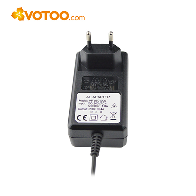 Popular OEM/ODM AC DC 5V 4A 20W Fast Charging Power Adapter Plug in PC Material Wall Mount EU Plug Wholesale