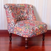 American Country Garden Style Blumen stoff Lounge Sofa Stuhl Wohnzimmer Balkon Sofa Stuhl Freizeit Einzels tuhl