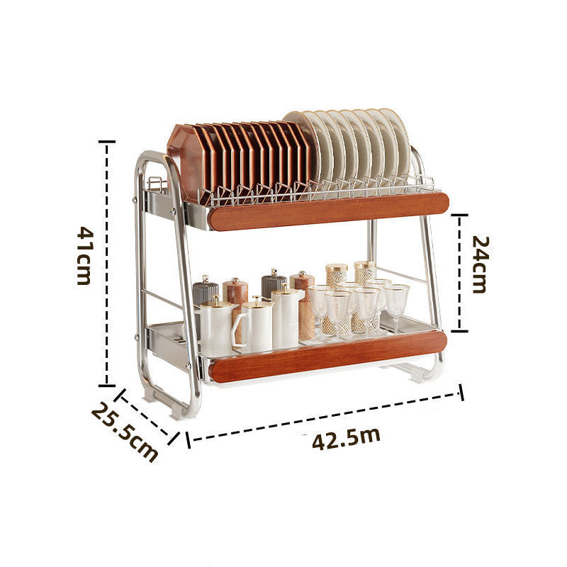 Silver White. + Brown - 2 Layers Main Rack