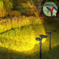 Projecteur solaire réglable de petite taille, LED extérieur, lumière blanche chaude, éclairage décoratif de jardin, indice de protection IP65, dimmable, lithium