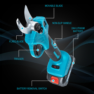 21V 500W SK5 Blade Lithium-Ion Cordless Pruning Shears <b>Tree</b> Pruner <b>Branch</b> Cutter 25-30mm Cutting Diameter Anti-Slip CPS01 21V El - Product Image 2