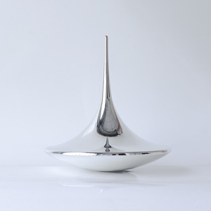 Mesa de centro moderna de metal plateado para decoración del hogar, adorno giratorio giroscópico para sala de recepción de Hotel, vestíbulo de escritorio, decoración del hogar - Product Image 4