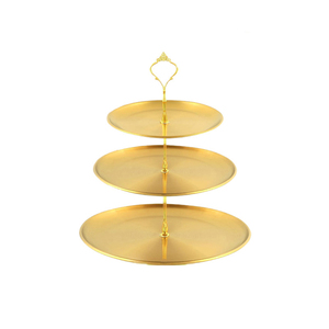 Soporte Redondo de 2 Niveles para Postres, de Acero Inoxidable Dorado, Diseño Retro de Lujo, Bandeja Multiusos para Pasteles y Aperitivos - Product Image 5
