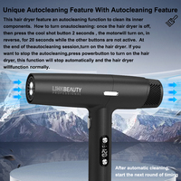 Sèche-cheveux électrique infrarouge Linkbeauty à séchage ultra-rapide, moteur sans balais haute vitesse, diffuseur ionique professionnel pour salon