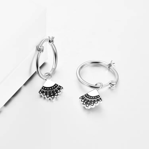 S925 plata esterlina esmalte RBG disidencia collar gota aro pendientes para mujer - Product Image 1