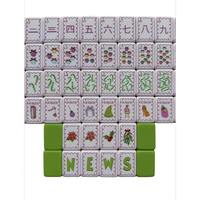 Tuiles de Mahjong Américaines en Acrylique Vert de Luxe pour Noël, 160 Pièces, Coffret Cadeau pour la Maison, pour le Divertissement et les Jeux de Société