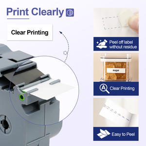 Cinta de Impresora Compatible con Orison TZe <span class=keywords><strong>241</strong></span> <span class=keywords><strong>TZ</strong></span> <span class=keywords><strong>241</strong></span> Tze-<span class=keywords><strong>241</strong></span> de 18 mm, Negra sobre Blanca, Cinta de Etiquetas Laminada para Impresora <span class=keywords><strong>Brother</strong></span> P Touch - Product Image 5