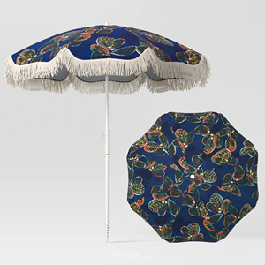 <span class=keywords><strong>Parasol</strong></span> de <span class=keywords><strong>plage</strong></span> orange de style bohème personnalisé <span class=keywords><strong>parasol</strong></span> de patio <span class=keywords><strong>pliable</strong></span> en coton avec glands vintage sac de transport pour l'extérieur - Product Image 4