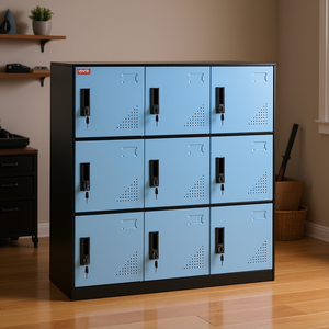Vevor Armario Metálico de 9 Puertas, Capacidad de 66 lb, Puerta Azul, Organizador de Almacenamiento Vertical para Oficina, Garaje y Hogar - Product Image 2