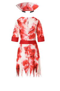 Costume d'infirmière vampire taché de sang pour Halloween, costume de mascarade, costume de zombie pour carnaval de Pâques, robe d'<span class=keywords><strong>horreur</strong></span> pour femmes - Product Image 6
