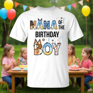 Camiseta Nana Of The Birthday Boy Party, camiseta azul a juego para amantes de los perros - Product Image 3