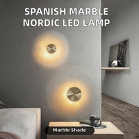 Lampe murale LED de chevet de luxe nordique en marbre naturel espagnol, design moderne, pour chambre et salon, garantie 3 ans