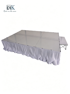 เวทีอลูมิเนียมพร้อมผ้าคลุมสีขาวแบบพับได้สำหรับใช้งานกลางแจ้งในงานคอนเสิร์ต - Product Image 1