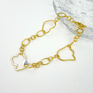Bracciale <span class=keywords><strong>in</strong></span> Argento Sterling S925 Placcato <span class=keywords><strong>Oro</strong></span> 18K con Design Orso Spagnolo Personalizzato, Lusso Semplice per Matrimonio, Fidanzamento, Anniversario, Ragazza - Product Image 5