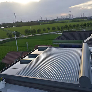 Persianas Enrollables Automáticas Modernas de Aleación de Aluminio Impermeables, Sistemas de Techo con Control Remoto, Protección Solar Ecológica para Exteriores - Product Image 2