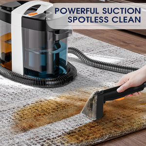 Extracteur de tapis portatif haute puissance avec fonctions de pulvérisation d'eau, aspiration, lavage et déshumidification - Conception légère et portable - Product Image 2