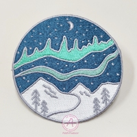 Support thermoscellé à la main écologique appliqué personnalisation mbossd découpé au laser patch de broderie de bordure