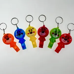 3D phim hoạt hình nhựa PVC in móc khóa với LED Giá tốt Kid Đồ chơi nhựa xe Keyring LED móc chìa khóa