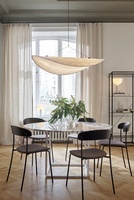 JYLIGHTING Suspension en soie Japandi Wabi Sabi, luminaire décoratif pour la maison, lampe suspendue en tissu de soie naturelle, luminaire de plafond pour loft