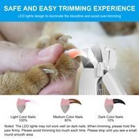 Coupe-ongles électrique rechargeable pour chien avec lumière LED, kit de toilettage des pattes, tondeuse à ongles pour animaux de compagnie à faible bruit