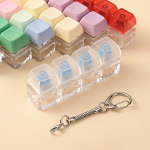 Hot Selling Single Key Multi Key Decompression Keychain Mechanical <b>Keyboard</b> Button Stress Relief Toy Creative Pendant - Product Image 6