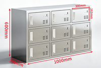 Armoire de rangement multi-portes en acier inoxydable SUS304 pour employés, idéale pour usine, école, salle de sport, vestiaire