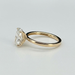 <span class=keywords><strong>Anello</strong></span> di Fidanzamento in Oro Giallo 18K con <span class=keywords><strong>Diamante</strong></span> Ovale CVD da Laboratorio IGI HQ Gems Au750 D VS1 da 2, 3, 4, 5 carati - Product Image 3