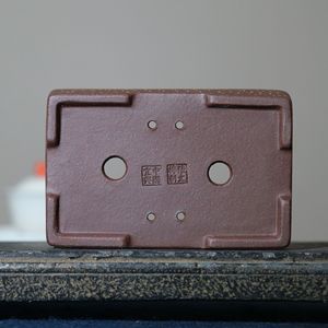 Handmade Bonsai Pot Purple Clay Miniature <b>Trough</b> Planter Desktop Palm Sized - Product Image 3