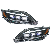 Pour Lexus ES250 ES300h ES350 2013-2014 Facelift Nouvelle version carrée 2023 Phare avant LED à 3 faisceaux avec éclairage matriciel animé