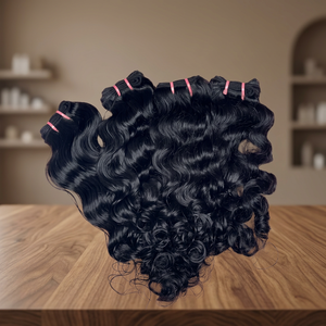 Vendor's Double Drawn Indian Remy Unprocessed Virgin Hair Machine Double Weft Bundle Human Hair Extensions Cuticle All Colors - Product Image 3