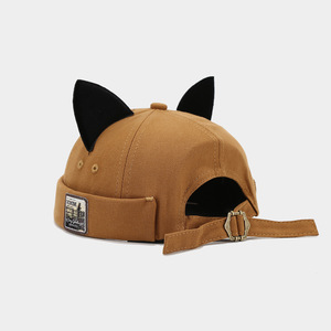 Casquettes sans visière personnalisées avec logo pour femmes, chapeaux à oreilles de chat, casquettes Docker mignonnes, bonnets rétro à revers, casquettes de marin, casquettes de propriétaire de maison pour le quotidien - Product Image 4