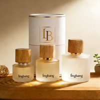 Vente en gros de flacons de parfum en verre transparent personnalisés, vides, 30 ml, 50 ml, 100 ml, avec vaporisateur et boîte d'emballage