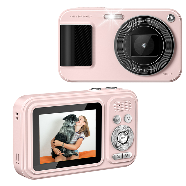 1080P Pocket Sized Digital Camera with Factory CMOS Sensor 16X Zoom Supports TF Card-Kids Birthday Gift