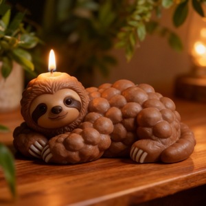 Creative Animal Sloth <b>Candle</b> <b>Mold</b> Silicone Plaster Diffuser Ornament Making <b>Mold</b> For DIY <b>Candle</b> Crafting - Product Image 1