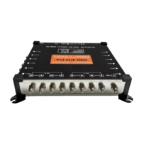 Multicommutateur satellite Highfly MSQ512 5x12 avec amplificateur 950-2150MHz, 4 SAT + 1 Terre, 12 Quattro Quad LNB 4K Ultra HD DVB-S2