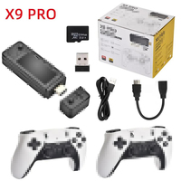 X9 PRO GameStick 4KHD TV Video Game Consol 905X3 Chip 3D Game untuk PSP/PS1/N64 40 + simulator Retro Game Dual 2.4G Controller