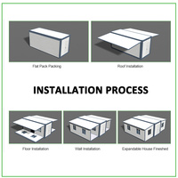 Luxe 20Ft 40Ft Préfabriqué Petite Maison Extensible Pliante Préfabriquée Conteneur Maison 2 3 chambres