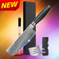 Forme d'olive manche G10 7 pouces 67 couches vg10 couteaux de cuisine japonais couteau nakiri en acier damas avec boîte-cadeau